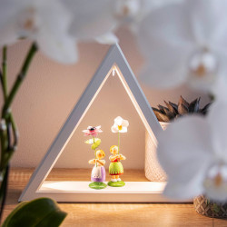 Beleuchtetes Dreieck weiß 26cm mit LED Band 12V/Trafo 100-240V 26x30cm