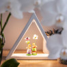 Beleuchtetes Dreieck weiß 26cm mit LED Band 12V/Trafo 100-240V 26x30cm