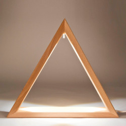 Beleuchtetes Dreieck natur 30cm mit LED Band 12V/Trafo 100-240V 26x30cm 30x35cm