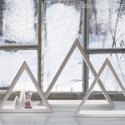 Beleuchtetes Dreieck weiß 30cm mit LED Band 12V/Trafo 100-240V 31x35cm