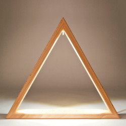 Beleuchtetes Dreieck natur 35cm mit LED Band 12V/Trafo 100-240V 35x40cm