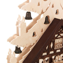 Schwibbogen Tanne Geschenkelädle klein mit LED-Beleuchtung 45x32cm