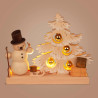 Kleiner Tannenbaum mit Schneemann und LED-Beleuchtung 19x23cm