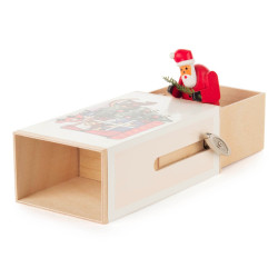 Schiebebox Weihnachts-Box mit Weihnachtsmann Melodie: Oh Tannenbaum 6cm