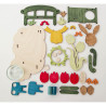 Bastelset Osterbank mit Hase 16x25cm
