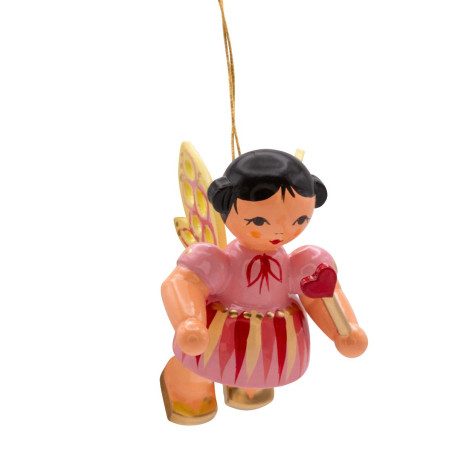 Fee Rubinia Herzenszauber mit Herz-Zauberstab, schwebend 6cm