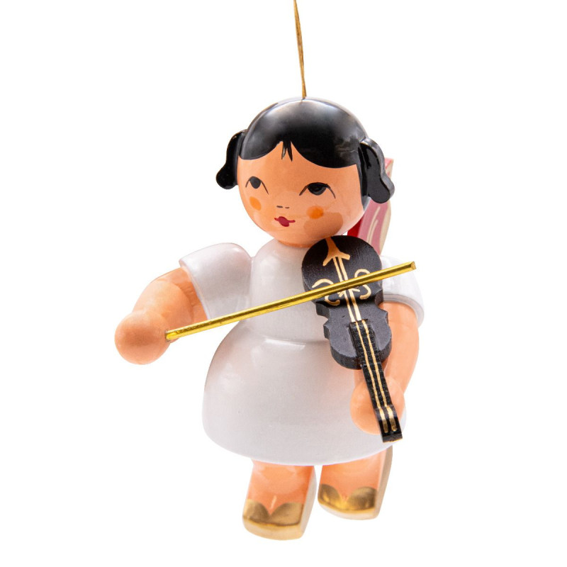 Schwebeengel groß mit Violine, rote Flügel 9cm