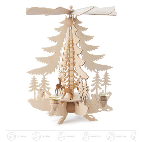 Pyramide mit Rehen, für Kerzen d14mm