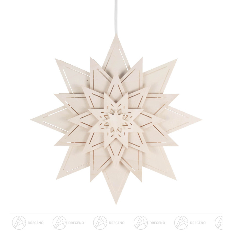 Weihnachtsstern mit Lichtschlitzen, elektr. Beleuchtung