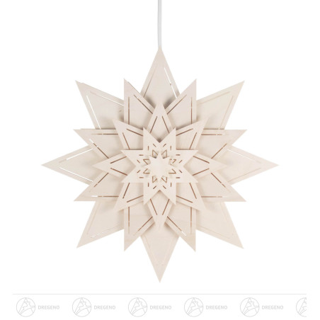 Weihnachtsstern mit Lichtschlitzen, elektr. Beleuchtung