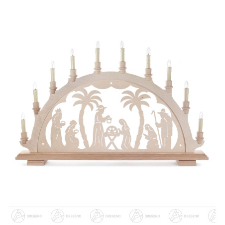 Schwibbogen mit Christi Geburt, elektrisch beleuchtet