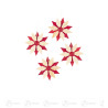 Behang Holzstern rot/natur (4) 8cm