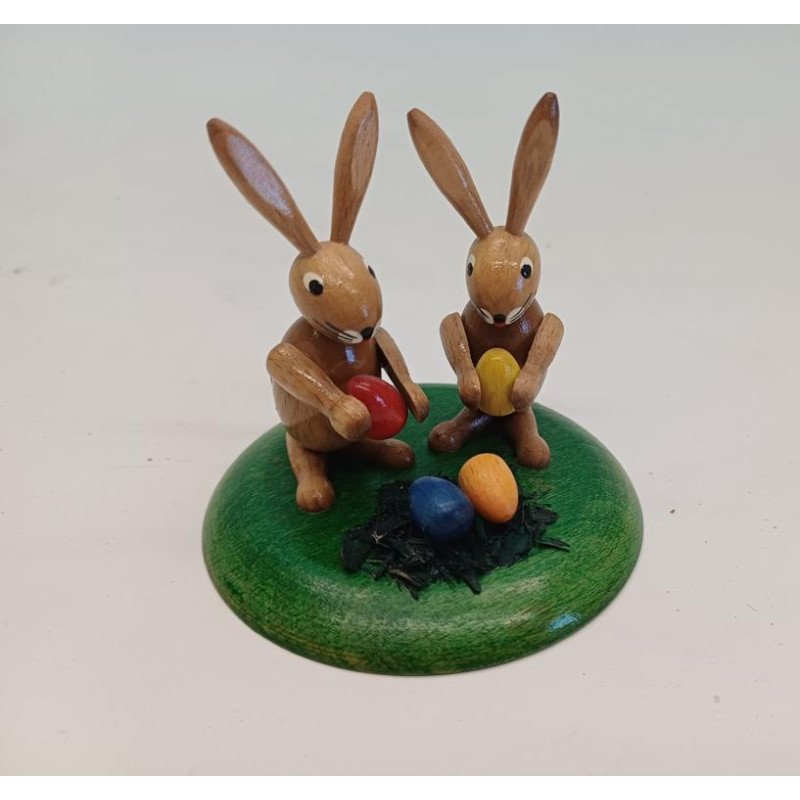 2 Hasen auf Sockel Osterschnäppchen
