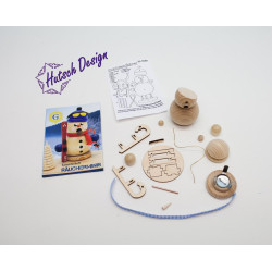 Schlittenfahrer Bastelsatz Räuchermännchen 8 cm