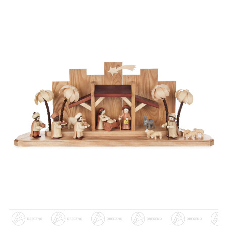 Krippe Christi Geburt komplett mit Figurensatz 18cm