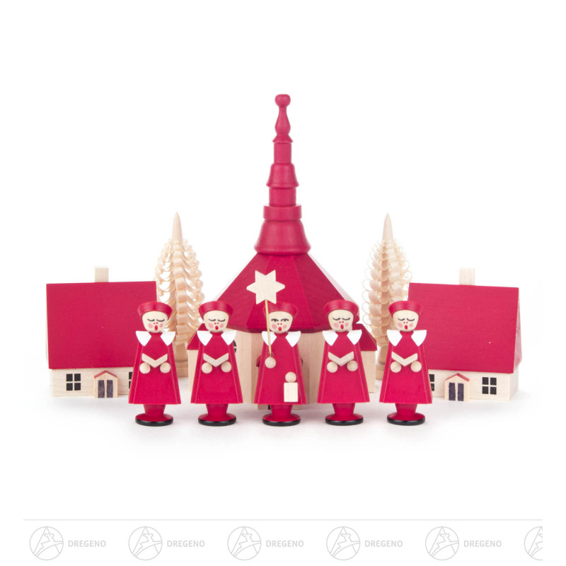 Kurrende mit Seiffener Dorf, rot