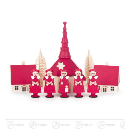 Kurrende mit Seiffener Dorf, rot