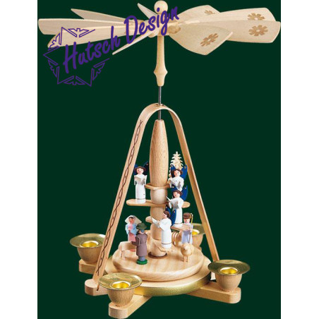 Pyramide Engeltreppe mit Christi Geburt  28 cm