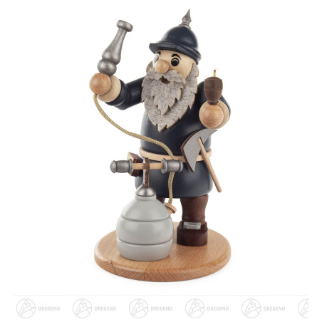 Räuchermann Feuerwehrmann blau