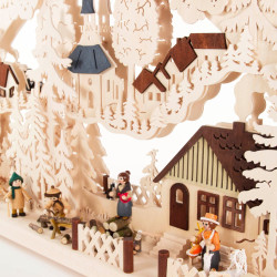 Schwibbogen Dorfidylle groß, indirekt elektrisch beleuchtet 43x72cm