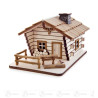 Bastelset Räucherhaus Blockhütte 100-tlg. 15x8,5x10cm