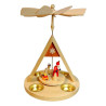 Pyramide Santa mit Rentier für Teelicht 27cm