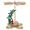 Tannenpyramide Weihnachtsmann mit Rentier für Teelichte 27cm