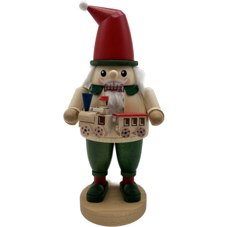 Nussknacker Zwerg mit Eisenbahn 23cm
