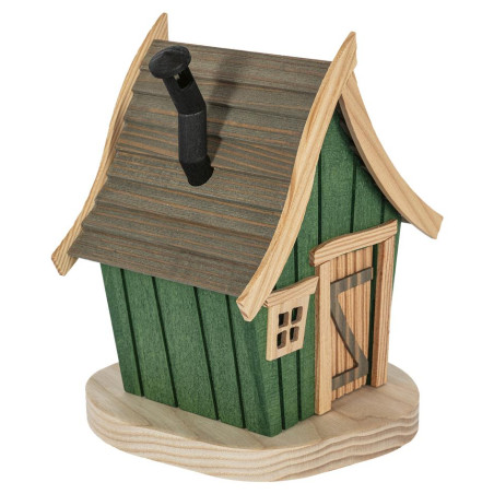 Räucherhäuschen Abenteuerhaus grün 20cm