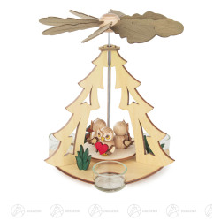 Pyramide mit 3 Eulenkindern...