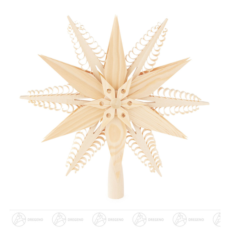 Christbaumspitze Spanstern, natur Durchmesser 24cm