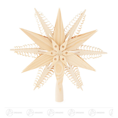Christbaumspitze Spanstern, natur Durchmesser 24cm