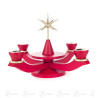Adventsleuchter mit Stern, rot, für Kerzen d22mm
