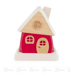 Räucherhaus rot, groß 8,5cm