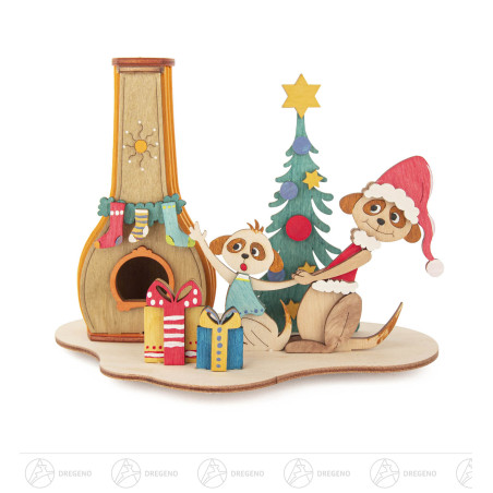 Bastelset Räucherofen Erdmännchen 16x25cm