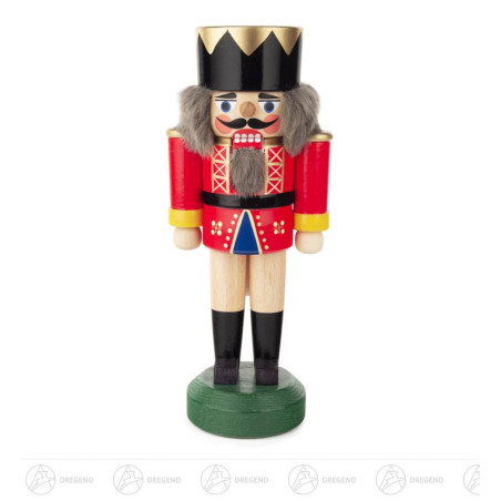 Nussknacker König rot-natur, 17cm