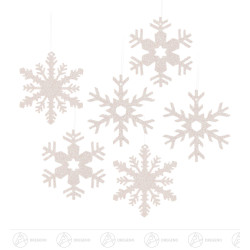 Behang Schneekristall weiß (6)