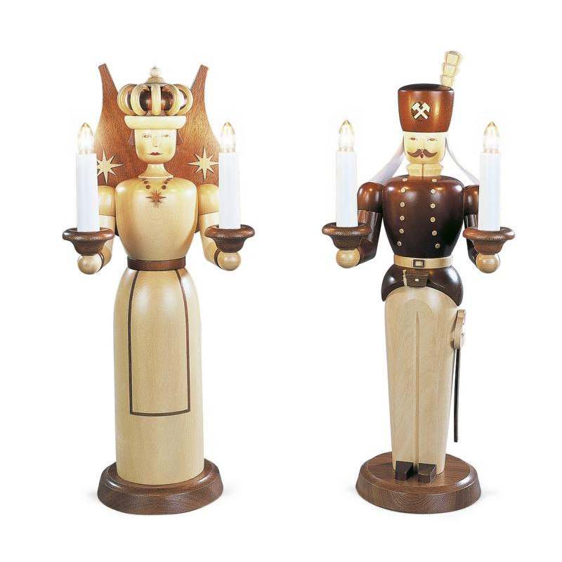 Engel und Bergmann, groß, natur