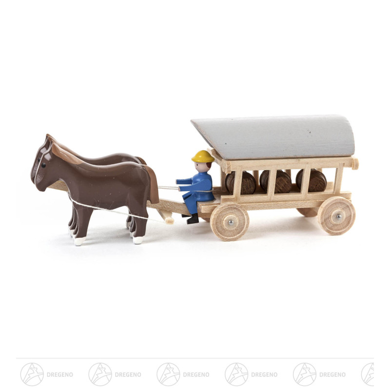 Gespann Pferde mit Planwagen