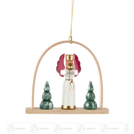 Behang Engel mit Trompete im Bogen 7cm