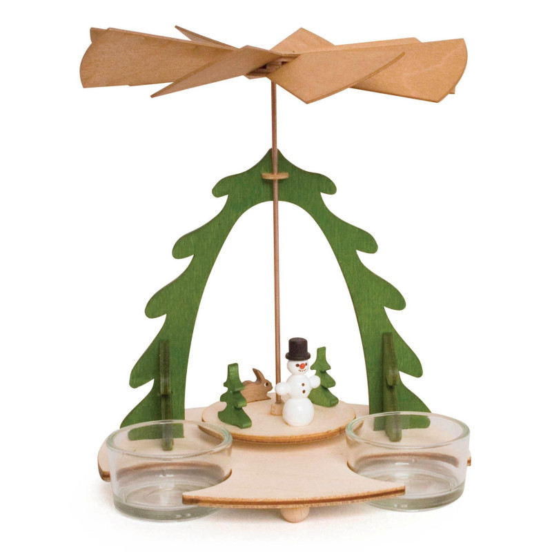 Bastelset Pyramide mit Schneemann  14x18x14cm