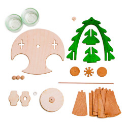 Bastelset Pyramide mit Schneemann  14x18x14cm