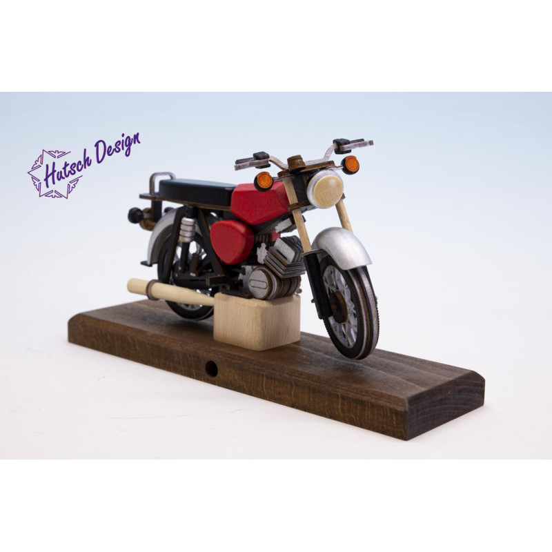 rotes S51 Räuchermoped Simson 28x8x14,5cm
