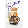 Räuchermann Wikinger natur  9,5 cm