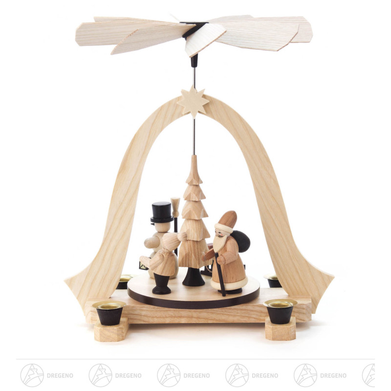 Pyramide Weihnachtszeit natur, für Kerzen d14mm