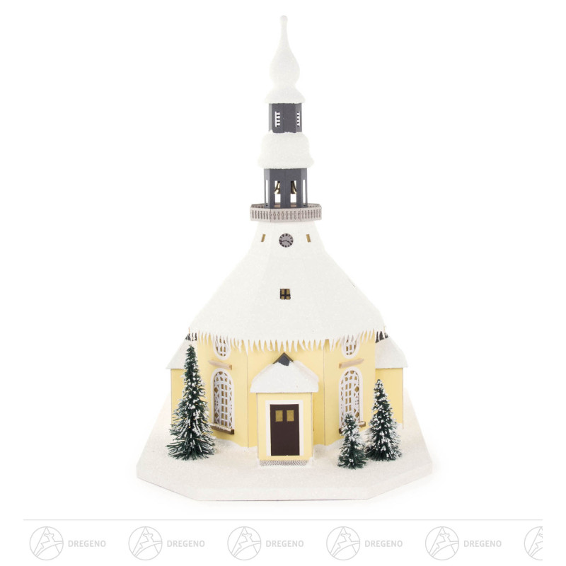 Lichterhaus Seiffener Kirche, elektr. Beleuchtung