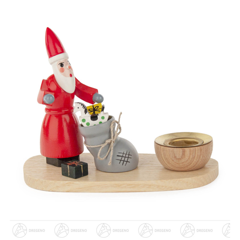Kerzenhalter mit Weihnachtsmann 8cm