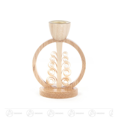Kerzenhalter Spanbaum im Ring, für Kerze d14mm