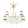 Adventsleuchter mit Stern weiß für Wachskerzen D22 mm 20cm
