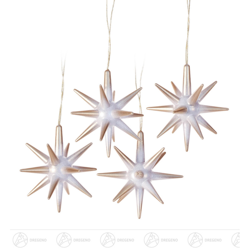 Behang Stern weiß/gold (4) 5cm